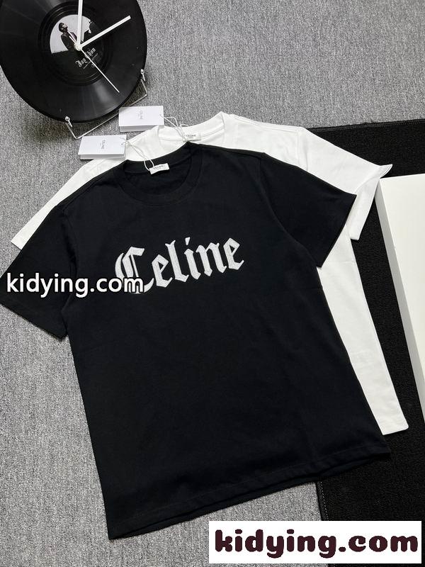 快適 半袖CELINE セリーヌ tシャツスーパーコピー2026トレンドシンプルデザイン個性的-1