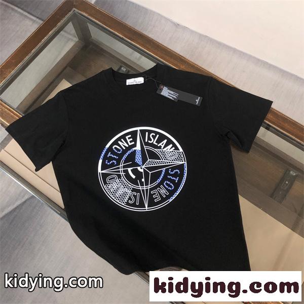 半袖Tシャツ プリント STONE ISLAND スポーツミックス ストリート系 快適素材 ストーンアイランド コピー-0