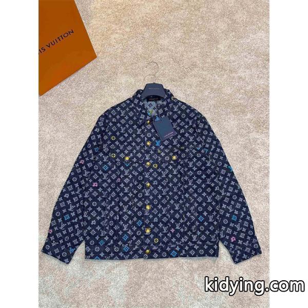Louis Vuitton ルイヴィトン 偽物 ジャケット 着回し抜群の新デザイン トレンド感満載 ネイビーモノグラム-0