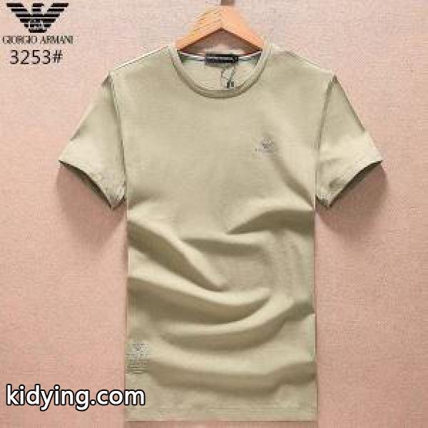 2018年春夏新作の無地のARMANIアルマーニＴシャツ通販メンズ半袖クルーネックＴシャツスーパーコピー-1