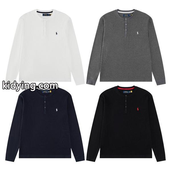 Polo Ralph Lauren ポロ ラルフローレン コピー 期間限定 ブラック ニット ワンポイント刺繍 カジュアル-0