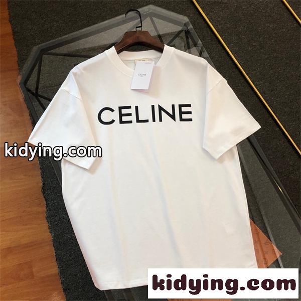 高品質CELINE セリーヌtシャツコピー2026春夏定番アイテムシンプルデザインユニセックス-1
