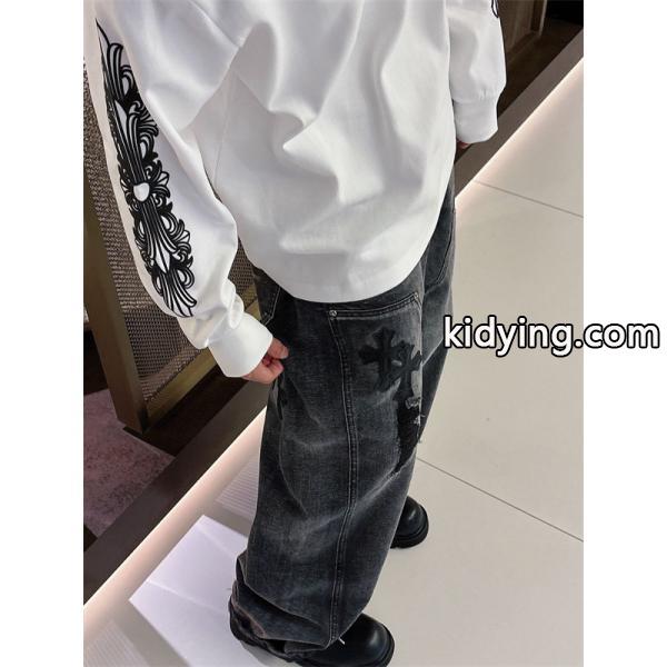 定番人気 ブラック ホースシュー Chrome Hearts クロムハーツ ロゴスリーブ コピー トレーナー 高品質-2