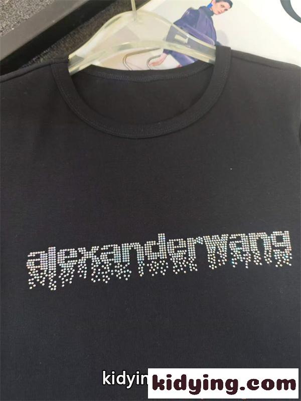 Alexander wang 半袖Tシャツ ロゴプリント アレキサンダーワン コピー スリムフィット ストリート 夏定番-6