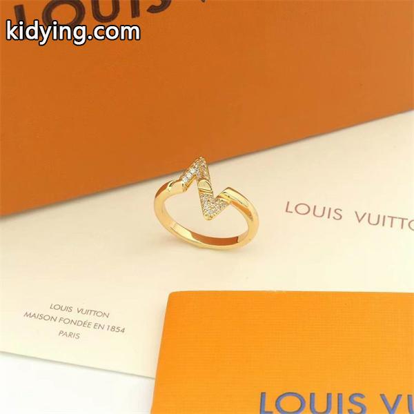 イニシャルアクセント スリムバンド  ルイヴィトン ユニセックス コピー指輪 LOUIS VUITTON-5