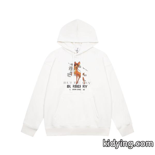 BURBERRY バーバリー スーパーコピー 注目モデル 秋冬柔らか ホワイト パーカー プリント-0