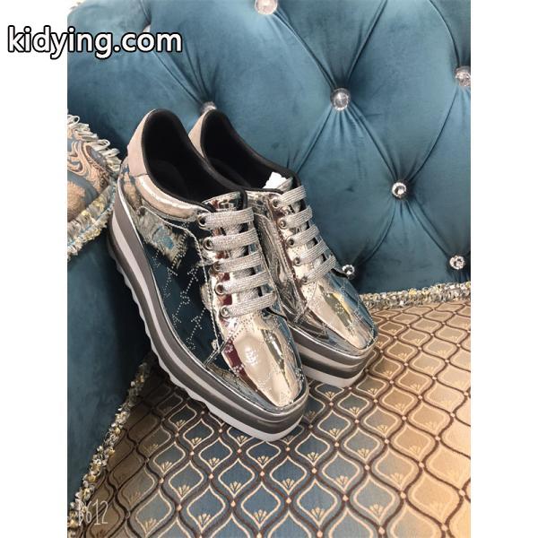 シルバーグリッター STELLA McCARTNEY ステラマッカートニー コピー 厚底スニーカー 大人カジュアル-5
