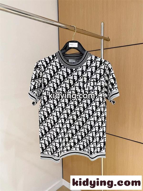 DIOR ディオール コピー 人気集中 ホワイト ブラック トレンドスタイル 半袖Tシャツ-1
