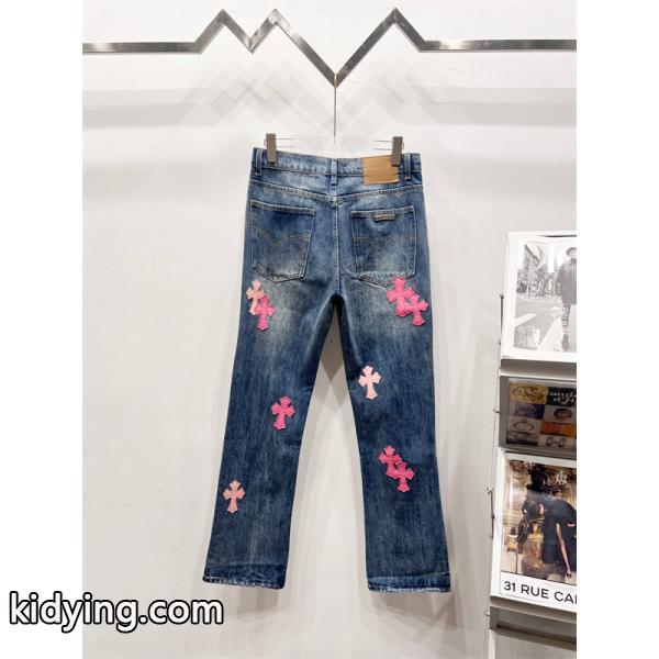 人気爆発 カラークロス配置 定番トレンド デニムパンツ クロムハーツ Chrome Hearts コピー-1