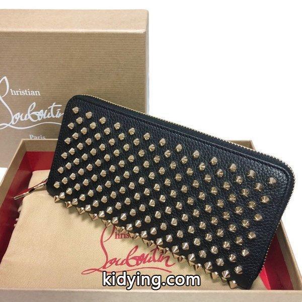 ルブタン パネトーネ 長財布 ブラック×ゴールドスタッズ ラウンドジップ 1185059CM6S Christian Louboutin :Lbt-1185059-CM6S:リナーテ - 通販ショッピング-0