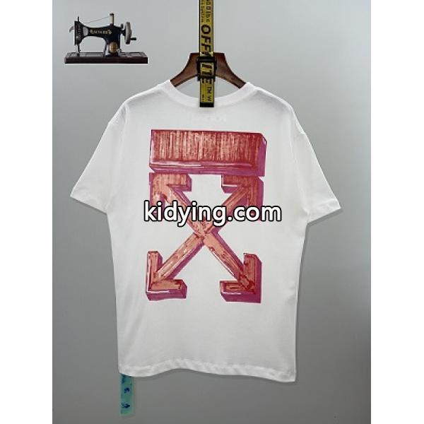夏っぽさ新作アイテム 通販ルイヴィトンTシャツコピー 矢印花柄 半袖 純綿素材 ゆったりラクラク-0