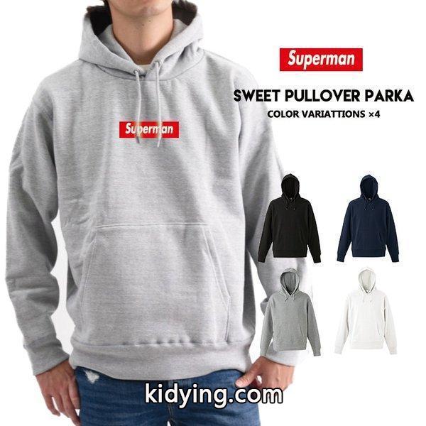 ストリート大人気ブランド パーカー PARKA Superman パロディ ボックスロゴ BOXロゴ オシャレ トレンド モード Supreme シュプリーム好き必見 :parka-015:Gift Yahoo!店 - 通販ショッピング-0