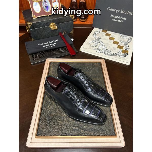 Berluti ベルルッティ コピー 高級感 艶感 クロコ型押し 2026新作 シューズ-1