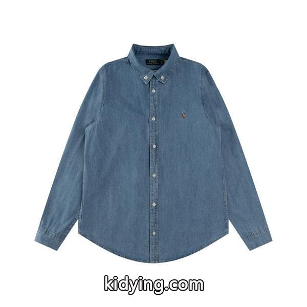 定番人気 デニム シャツ ワンポイント刺繍 プレミアム Polo Ralph Lauren ポロ ラルフローレン コピー-1