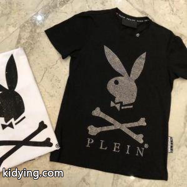 完売前に!!PHILIPP PLEINフィリッププレイン人気芸能人着用プリントクルーネック半袖Tシャツ-1