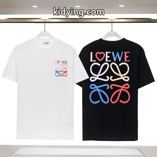 人気定番お買い得 Loeweロエベコピー半袖tシャツ 個性的な大文字ダイヤロゴ新入荷 2色展開 ユニセックス-0