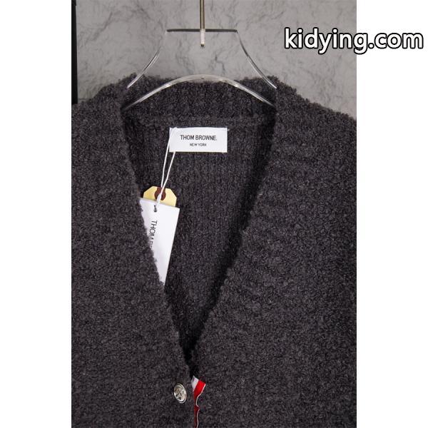 Thom Browne コピー 秋冬温かみのある 希少 ダークグレー V 领 カーディガン トムブラウン-4