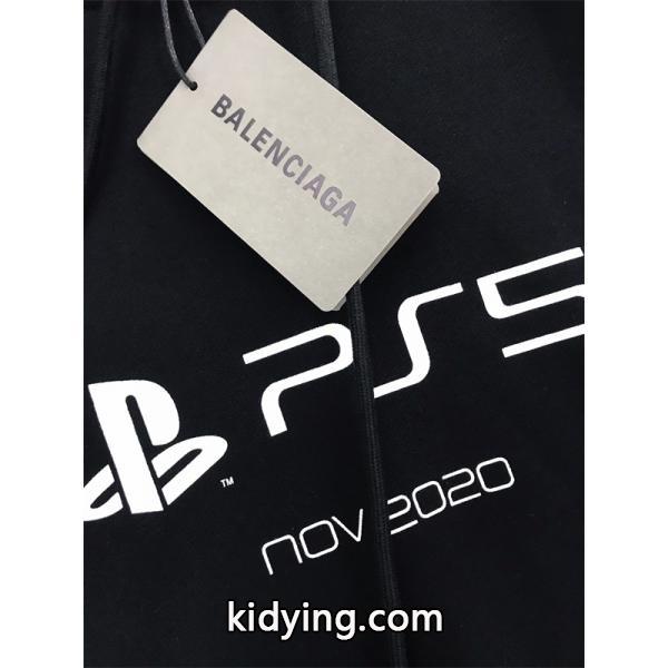 バレンシアガ 偽物 パーカー PS5 コラボ風デザイン 長袖 フーディ ストリート カジュアル BALENCIAGA-2