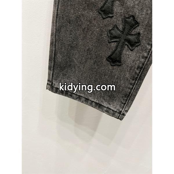 クロムハーツ Chrome Hearts コピー 希少 重厚クロスパッチ 大人向け デニムパンツ-7