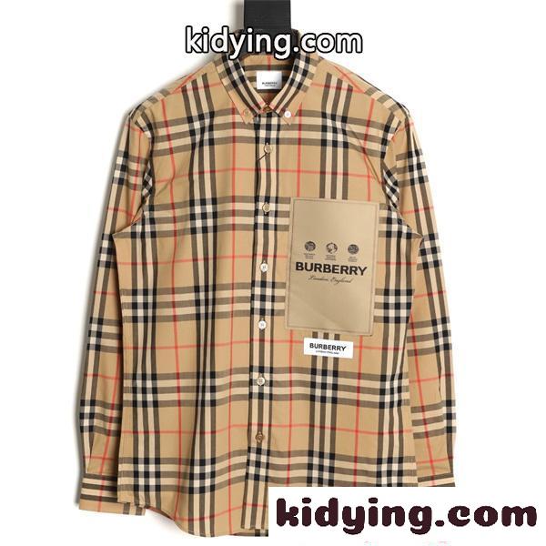 トレンド上昇 ベージュ チェック柄 BURBERRY バーバリー スーパーコピー クラシック エレガンス 長袖シャツ-0