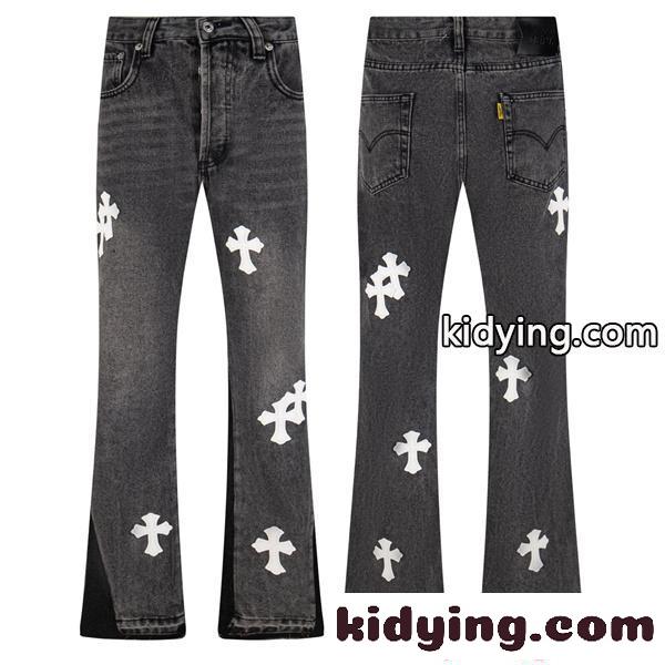 デニムパンツ CHROME HEARTS クロムハーツ コピー プリント フレアシルエット 存在感抜群-0