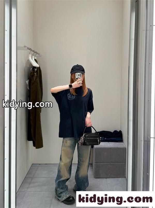 エイジング加工 カジュアルデザイン ユニセックス仕様 Acne Studios アクネストゥディオズ コピー 半袖Tシャツ-3