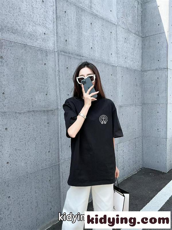 話題 ブラック レッド ストリート トレンド注目 半袖Tシャツ CHROME HEARTS クロムハーツ コピー-8