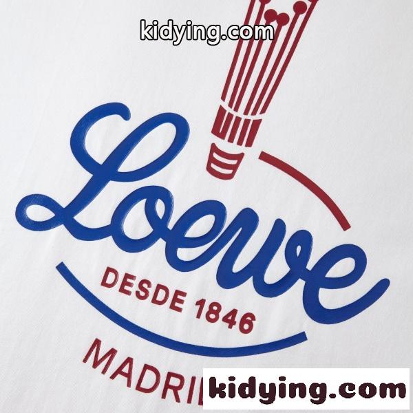 LOEWE コピー ロエベ マドリードロゴプリント 半袖Tシャツ ヴィンテージサインデザイン リラックスフィット 2026新作-8