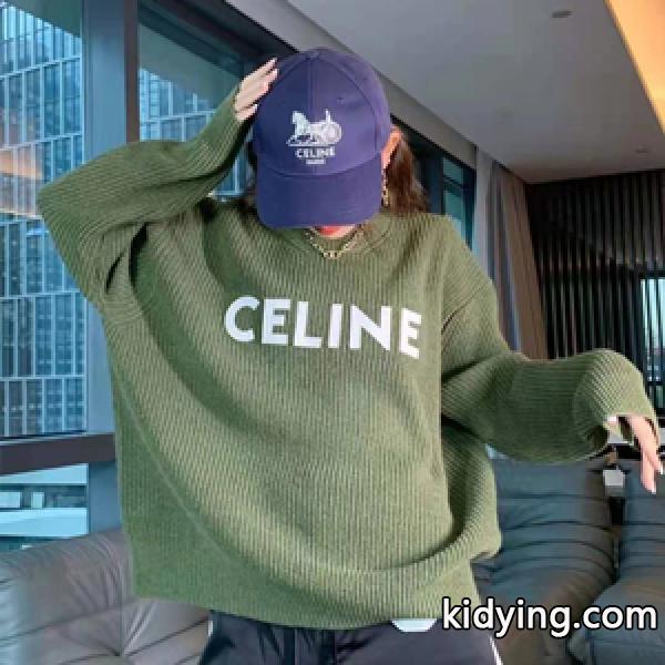 今季の流行おすすめCELINE セリーヌ 偽物 セーター シンプルで清楚な雰囲気 着回し抜群の上品 男女兼用-0