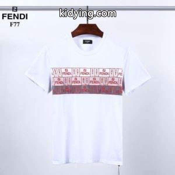 2色可選 気軽におしゃれが楽しめる 半袖Tシャツ 今年春夏も大人気 フェンディ FENDI 上品さがグッとアップ_フェンディ FENDI_ブランド コピー 激安(日本最大級)-1