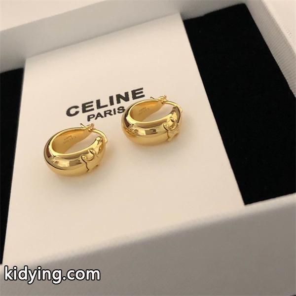 高級感あふれる輝き セリーヌ CELINE コピー 2025秋冬新作 ゴールド トリオンフフープ ピアス-2