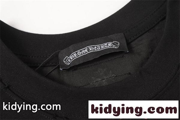 クロムハーツ コピー Chrome Hearts 26SS 半袖Tシャツ ブラック クロス刺繍 高密度320g 厚手生地 ダメージ加工 ヴィンテージ仕上げ 高級ストリート ユニセックス-2