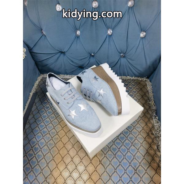 STELLA McCARTNEY ステラマッカートニー コピースター装飾 厚底シューズ ブルー クール モダン-4