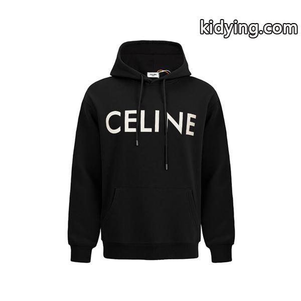 秋冬 ブラック 売れ筋 端正モード感 シック魅力 CELINE セリーヌスーパー コピー パーカー-0
