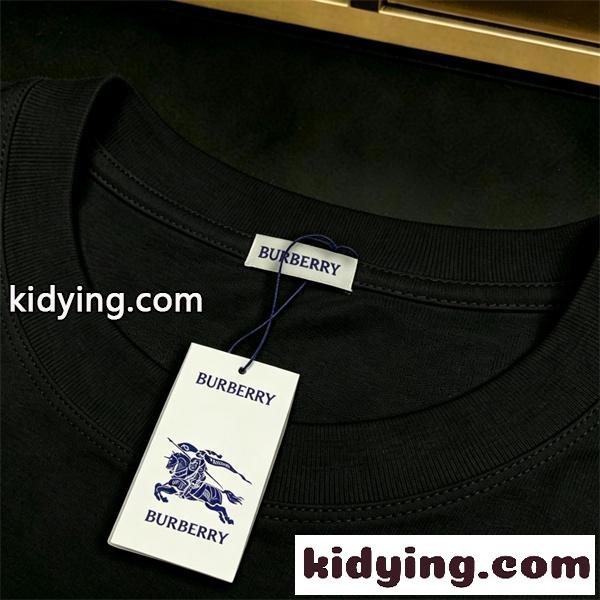 サークルグラフィック 地球儀プリント 端正カジュアル 推しモデル BURBERRY バーバリー コピー 半袖Tシャツ-3