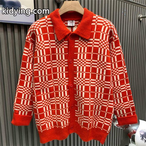 存在感抜群 秋冬華やか レッド チェック BURBERRY バーバリー コピー ニット カーディガン-0