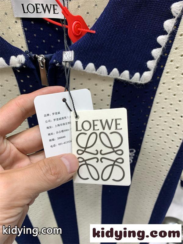 プレミアム LOEWE ロエベ コピー ニットポロシャツ ストライプ ハーフジップ 上品-4