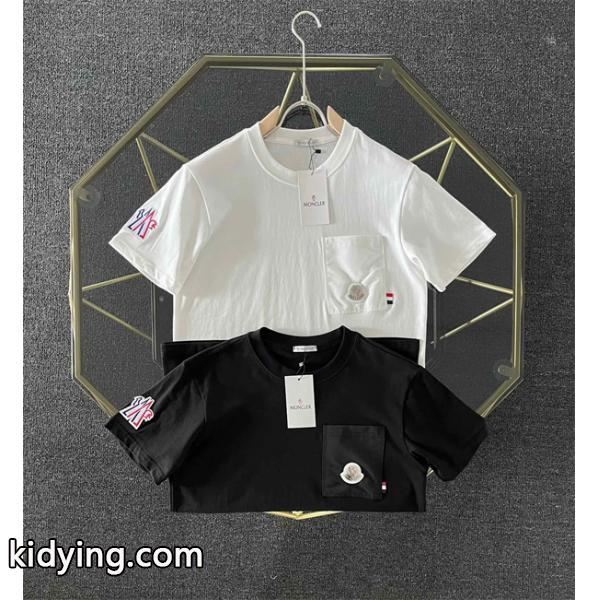 モンクレールコピー MONCLER Tシャツ 半袖 丸首 クルーネック レディース新作 通販ショッピング-0