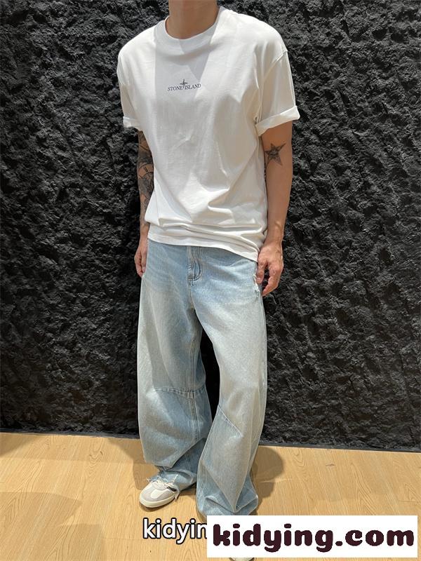 2026新作 Tシャツ 半袖 ロゴT ブラック シンプル STONE ISLAND ストーンアイランド コピー-3