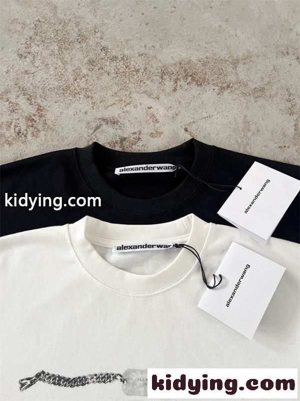 プリント アレキサンダーワン コピー Tシャツ チェーンモチーフ Alexander wang モノトーン系 個性派 ペア対応-2