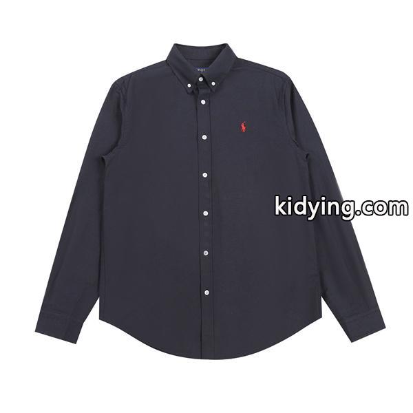 2026新作コーデ ネイビー シャツ ワンポイント刺繍 上品 Polo Ralph Lauren ポロ ラルフローレン コピー-0