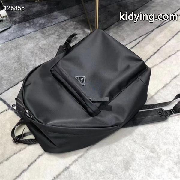 PRADA プラダ コピー プレミアム シンプルな バックパック メンズ ブラック 限定モデル-3