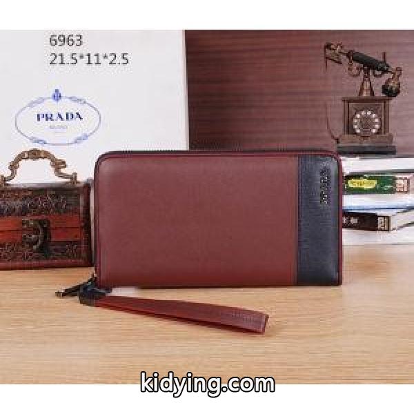 PRADA プラダ ◆モデル愛用◆ 2014 ファスナー開閉 財布メンズ 6963_プラダ メンズ財布_財布 メンズ_スーパーコピーブランド激安通販 専門店-0