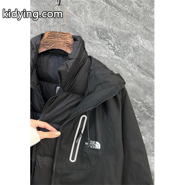 収納袋付 高品質アウター The North Face ザノースフェイス 偽物 ブラック ダウンジャケット 2in1-4