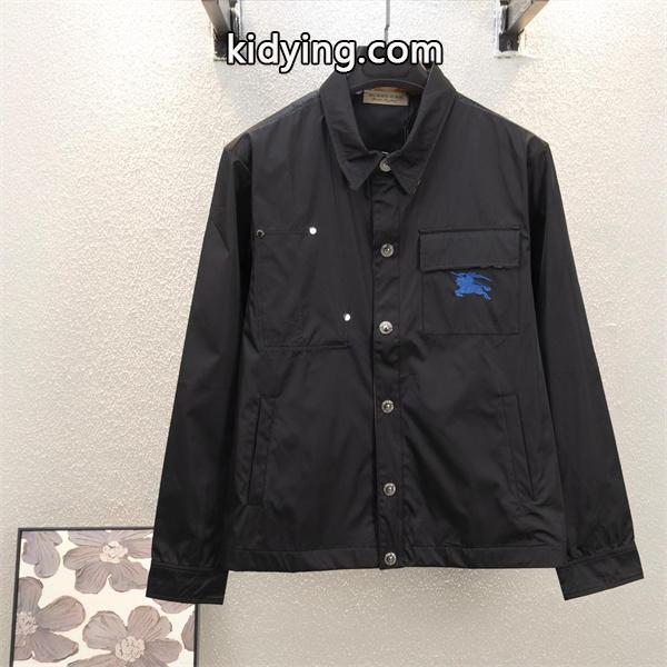 Burberry 黒色個性 秋冬特選 バーバリー 偽物 シャツ型 ジャケット ロゴアクセント 2025秋冬-0