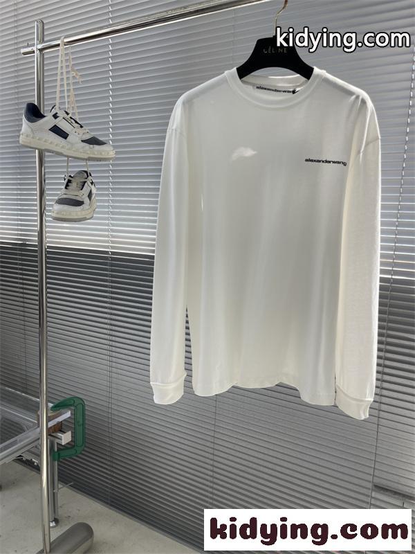 アレキサンダーワン コピー 長袖Tシャツ 無地 シンプル クルーネック Alexander wang ゆったり カジュアル万能-1