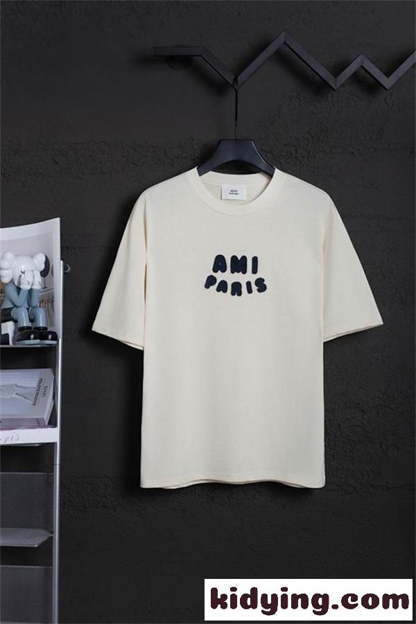 2026サマー新作 半袖AMI PARISアミ パリス tシャツコピー毎日着たい!柔らか純綿-2