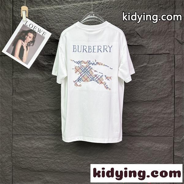 話題商品 半袖Tシャツ BURBERRY バーバリー コピー プリント 滑らか生地 ストリートトップス-2