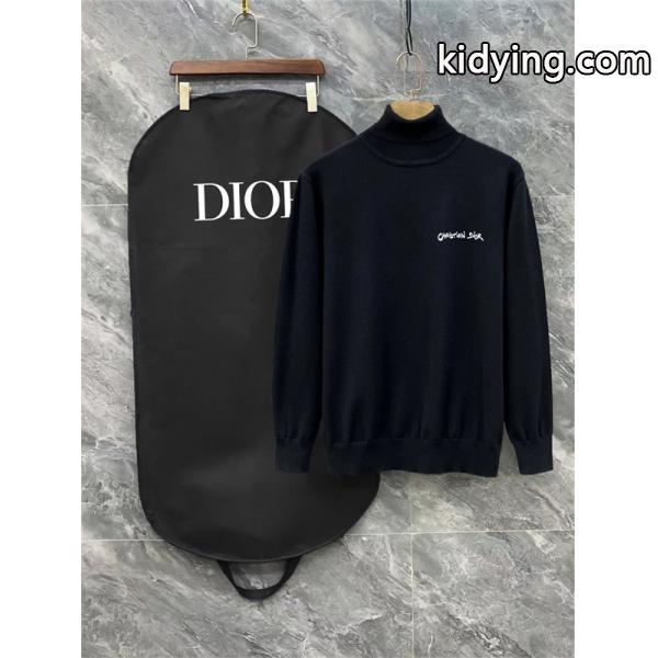 ブラック ハイネック セーター 2025秋冬暖か ディオール DIOR コピートップス 高品質-1