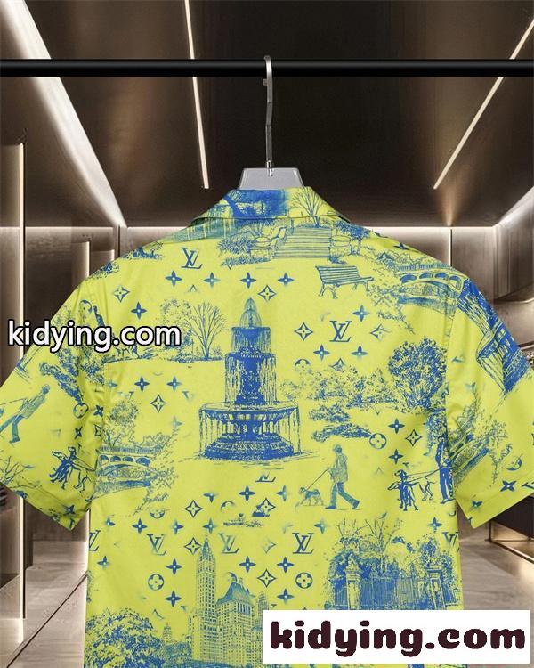 LOUIS VUITTON ルイヴィトン コピー 存在感抜群 プリント 半袖シャツ 軽量 通気性 2026春新作-3